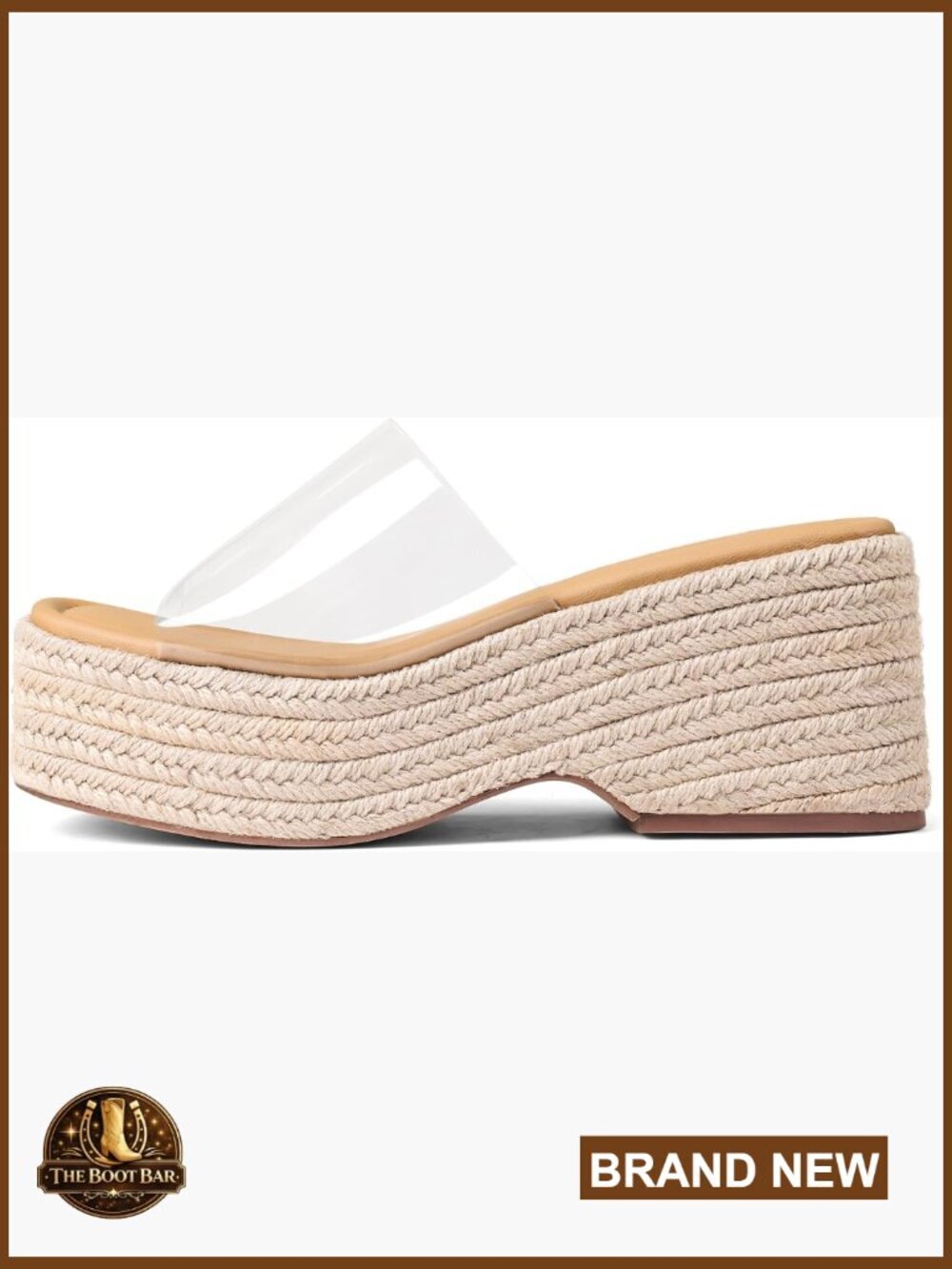 Platform Slip on Espadrille Sandals Women Summer Wedges Slides Flatform Open Toe